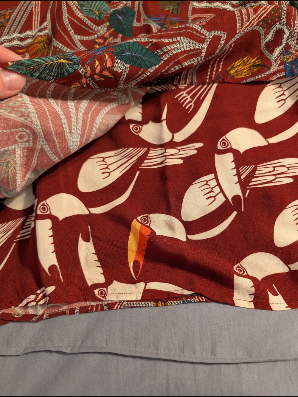 Farm Rio for Anthropologie Toucan Tropical Cropped Cami Tank Viscose Small - Picture 4 of 11